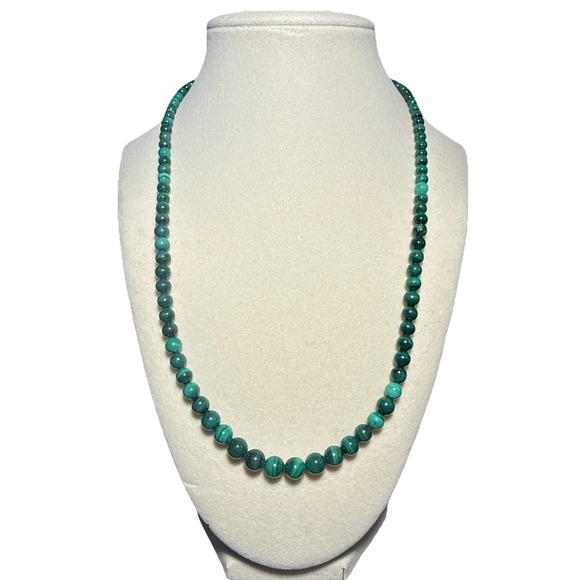 Jay King Malachite and Sterling Silver Round Beaded Necklace J12-19